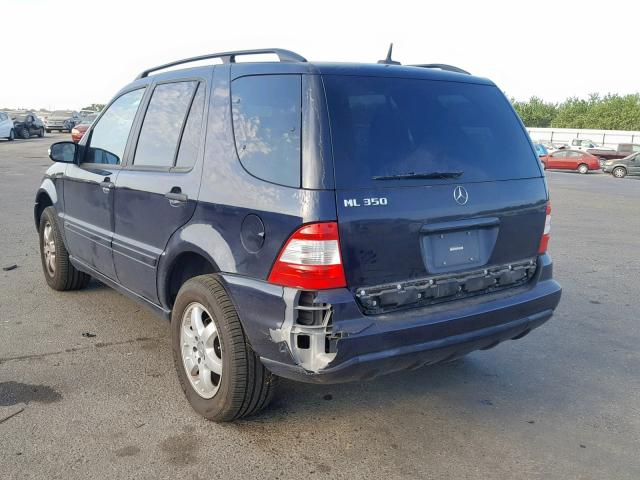 4JGAB57E83A451636 - 2003 MERCEDES-BENZ ML 350 BLUE photo 3