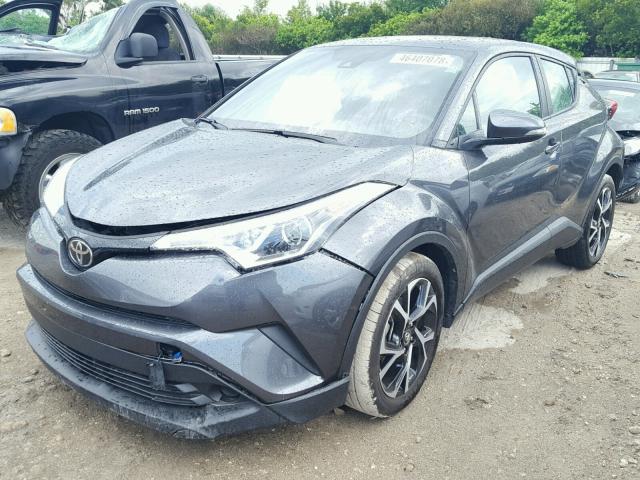 NMTKHMBX2JR059793 - 2018 TOYOTA C-HR XLE GRAY photo 2