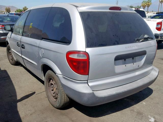 1B4GP25381B143824 - 2001 DODGE CARAVAN SE GRAY photo 3