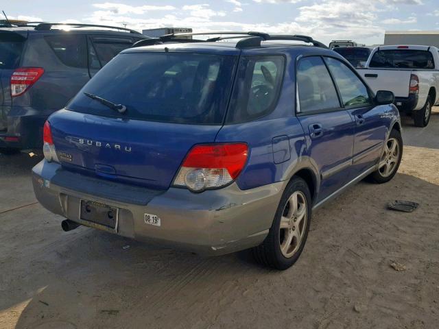 JF1GG68594H813587 - 2004 SUBARU IMPREZA OU BLUE photo 4