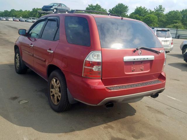 2HNYD18654H509969 - 2004 ACURA MDX TOURIN MAROON photo 3