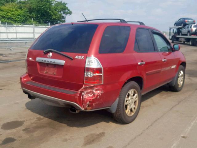 2HNYD18654H509969 - 2004 ACURA MDX TOURIN MAROON photo 4