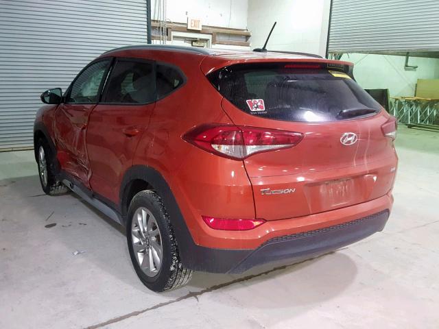 KM8J3CA47HU496915 - 2017 HYUNDAI TUCSON LIM ORANGE photo 3