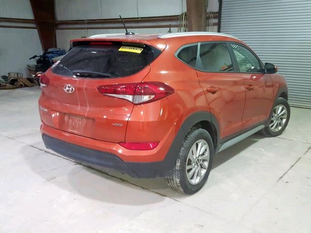 KM8J3CA47HU496915 - 2017 HYUNDAI TUCSON LIM ORANGE photo 4