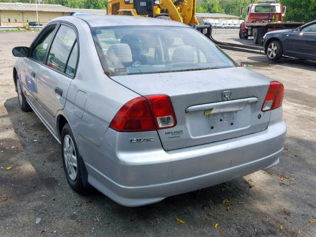 2HGES16394H605970 - 2004 HONDA CIVIC DX V SILVER photo 3