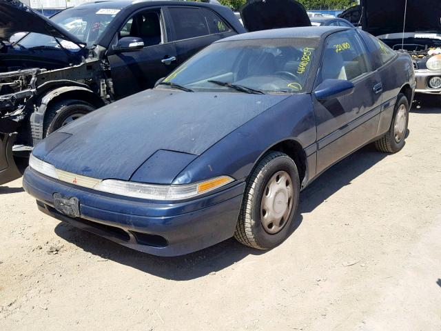 4A3CS34T1ME095736 - 1991 MITSUBISHI ECLIPSE BLUE photo 2