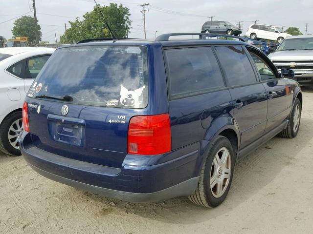 WVWLH63B31E033326 - 2001 VOLKSWAGEN PASSAT GLX BLUE photo 4