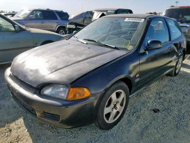 2HGEH2466RH509996 - 1994 HONDA CIVIC DX BLACK photo 2