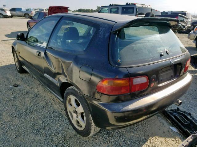 2HGEH2466RH509996 - 1994 HONDA CIVIC DX BLACK photo 3