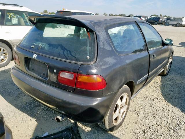 2HGEH2466RH509996 - 1994 HONDA CIVIC DX BLACK photo 4