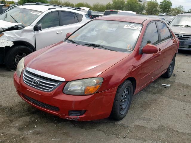 KNAFE222595592823 - 2009 KIA SPECTRA EX RED photo 2