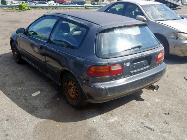 2HGEH2369PH536219 - 1993 HONDA CIVIC DX BLACK photo 3