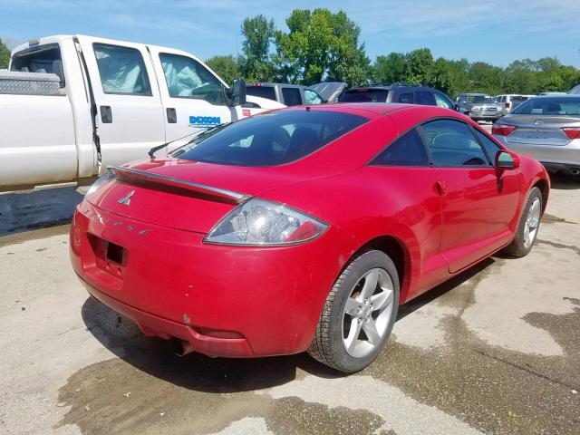 4A3AK24F76E002362 - 2006 MITSUBISHI ECLIPSE GS RED photo 4