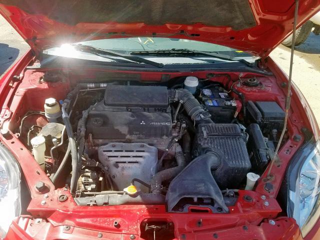 4A3AK24F76E002362 - 2006 MITSUBISHI ECLIPSE GS RED photo 7