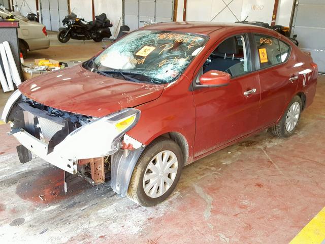 3N1CN7AP0GL865540 - 2016 NISSAN VERSA S RED photo 2