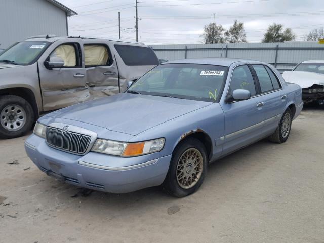 2MEFM74W7WX645601 - 1998 MERCURY GRAND MARQ BLUE photo 2