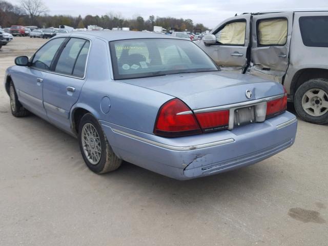 2MEFM74W7WX645601 - 1998 MERCURY GRAND MARQ BLUE photo 3