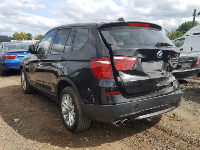 5UXWX9C5XE0D41268 - 2014 BMW X3 XDRIVE2 BLACK photo 3