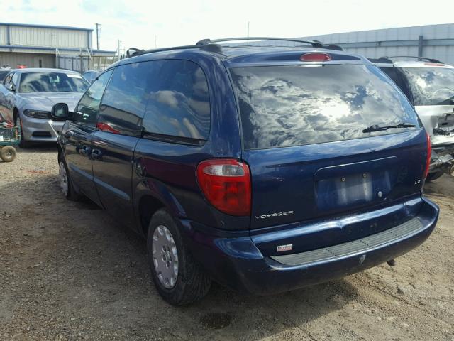 1C8GJ45381B218035 - 2001 CHRYSLER VOYAGER LX BLUE photo 3