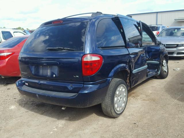 1C8GJ45381B218035 - 2001 CHRYSLER VOYAGER LX BLUE photo 4