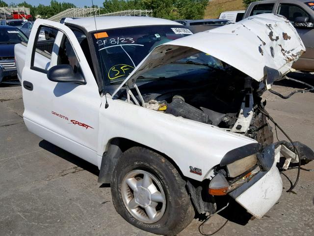 1B7FL26X1XS190231 - 1999 DODGE DAKOTA WHITE photo 1