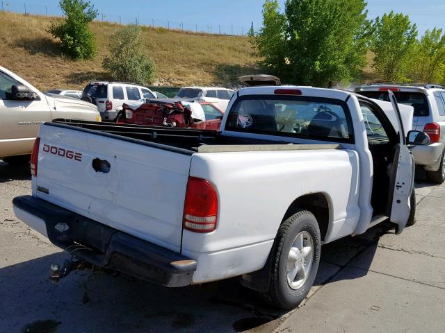 1B7FL26X1XS190231 - 1999 DODGE DAKOTA WHITE photo 4