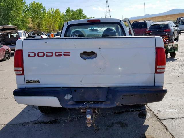 1B7FL26X1XS190231 - 1999 DODGE DAKOTA WHITE photo 6