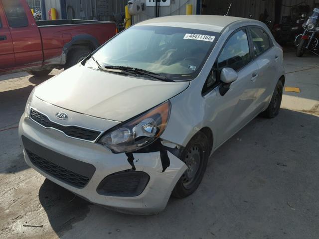 KNADN5A35C6094982 - 2012 KIA RIO EX SILVER photo 2