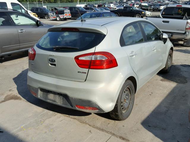 KNADN5A35C6094982 - 2012 KIA RIO EX SILVER photo 4