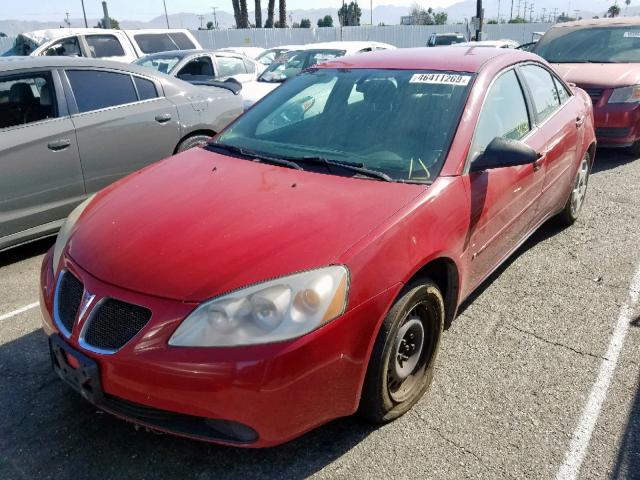 1G2ZF55B664162654 - 2006 PONTIAC G6 SE RED photo 2