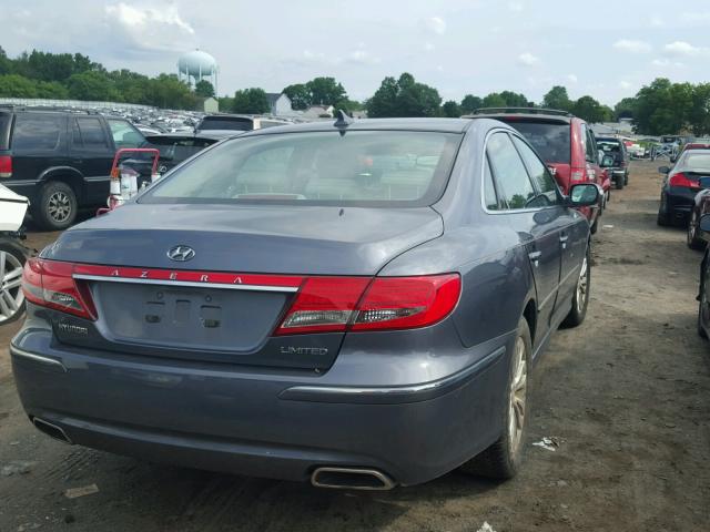 KMHFC4DF8BA537005 - 2011 HYUNDAI AZERA GLS GRAY photo 4