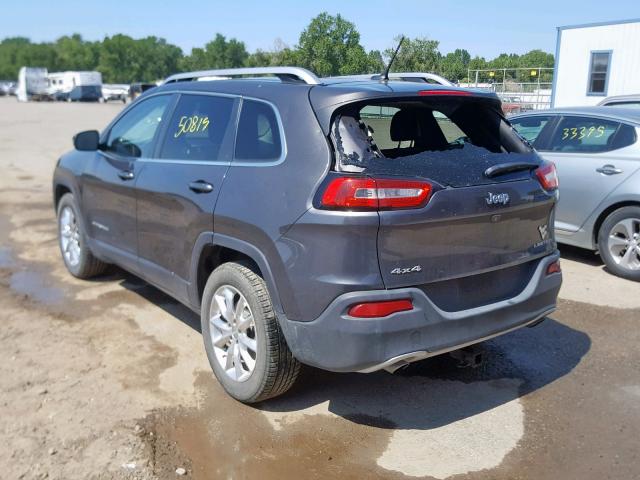 1C4PJMDS4EW236654 - 2014 JEEP CHEROKEE L GRAY photo 3