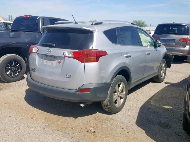 JTMRFREV5DD013422 - 2013 TOYOTA RAV4 XLE SILVER photo 4