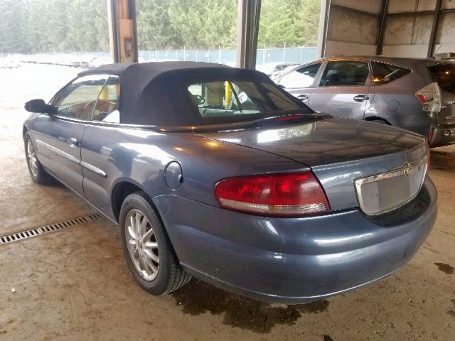 1C3EL55U31N731861 - 2001 CHRYSLER SEBRING LX BLUE photo 3