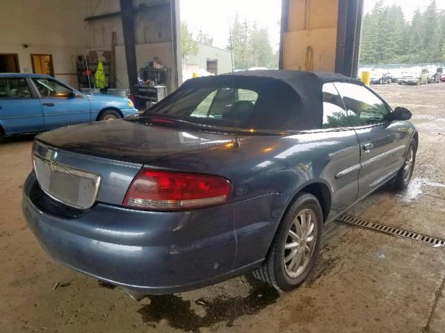 1C3EL55U31N731861 - 2001 CHRYSLER SEBRING LX BLUE photo 4