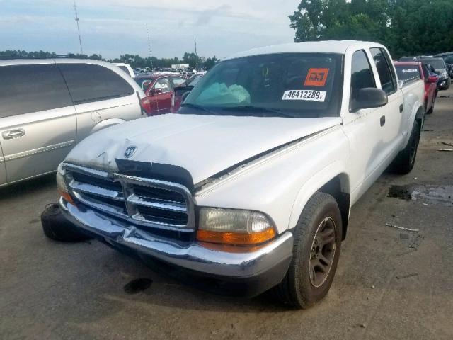 1D7HL48N43S172368 - 2003 DODGE DAKOTA QUA WHITE photo 2