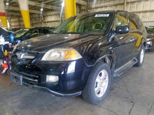 2HNYD18235H543486 - 2005 ACURA MDX BLACK photo 2