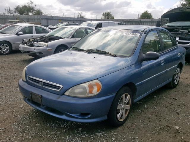 KNADC123716032820 - 2001 KIA RIO BLUE photo 2