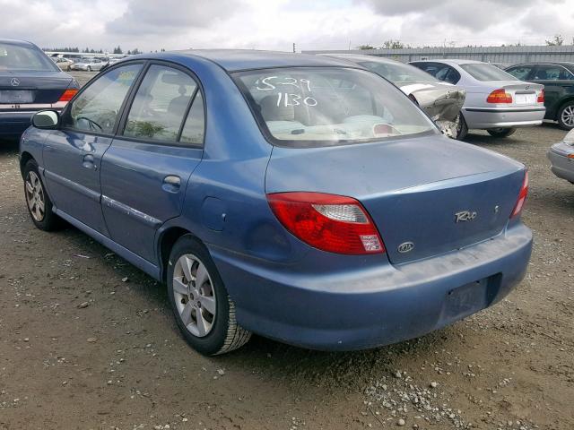 KNADC123716032820 - 2001 KIA RIO BLUE photo 3