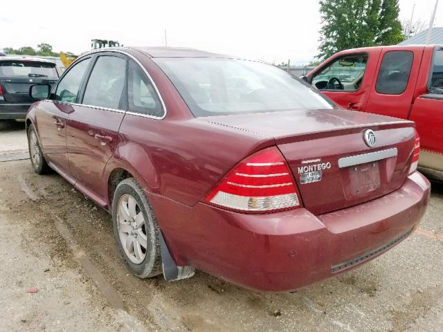 1MEHM40166G616551 - 2006 MERCURY MONTEGO LU BURGUNDY photo 3