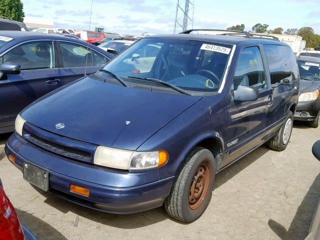 4N2DN11WXSD860444 - 1995 NISSAN QUEST XE BLUE photo 2