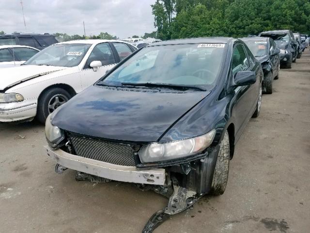 2HGFG1B69AH522220 - 2010 HONDA CIVIC LX BLACK photo 2