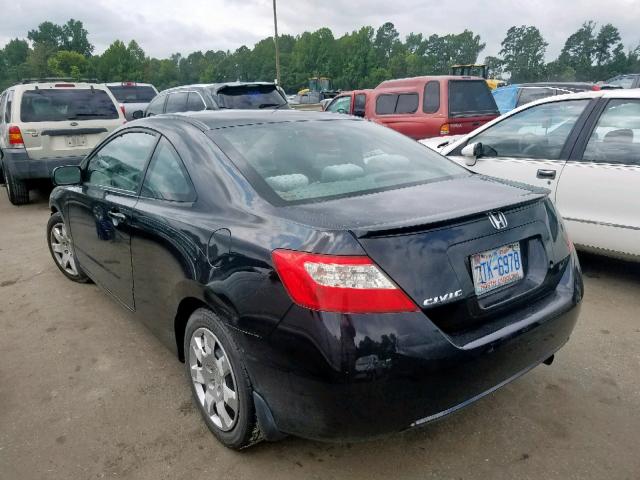 2HGFG1B69AH522220 - 2010 HONDA CIVIC LX BLACK photo 3