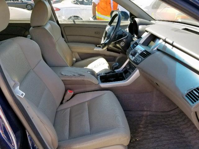 5J8TB18548A015489 - 2008 ACURA RDX TECHNO BLUE photo 5