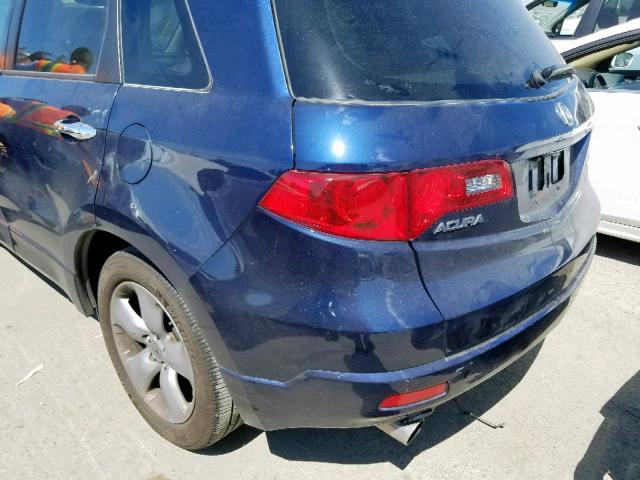 5J8TB18548A015489 - 2008 ACURA RDX TECHNO BLUE photo 9