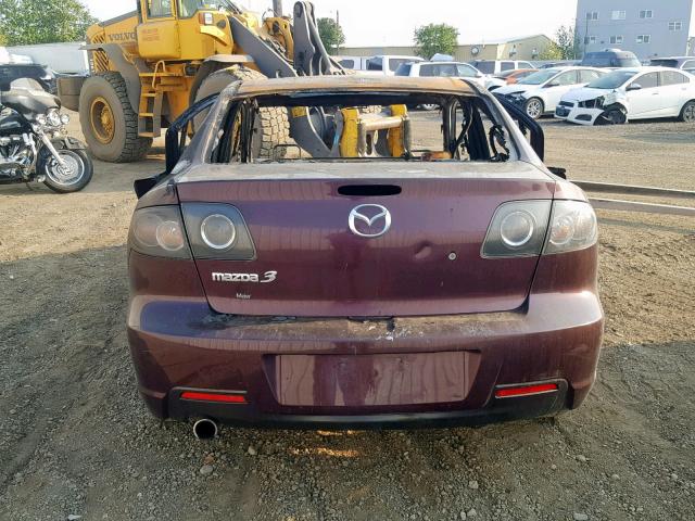 JM1BK323881776457 - 2008 MAZDA 3 S PURPLE photo 9