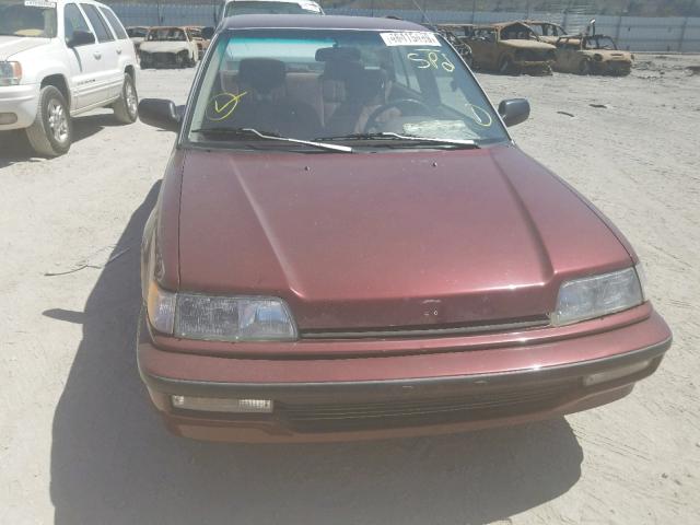 1HGED3654LA080496 - 1990 HONDA CIVIC LX MAROON photo 10