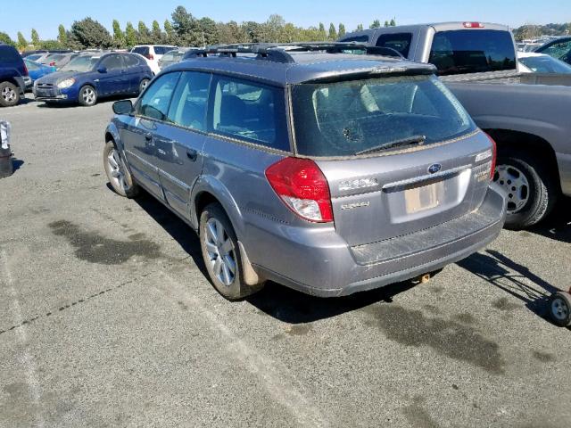 4S4BP61C096325656 - 2009 SUBARU OUTBACK 2. GRAY photo 3