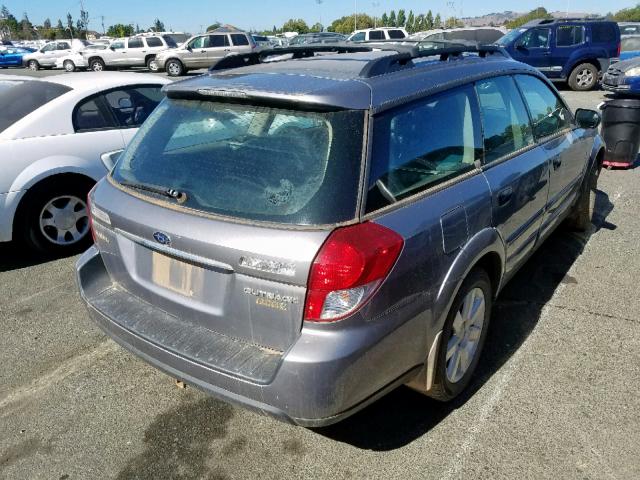 4S4BP61C096325656 - 2009 SUBARU OUTBACK 2. GRAY photo 4