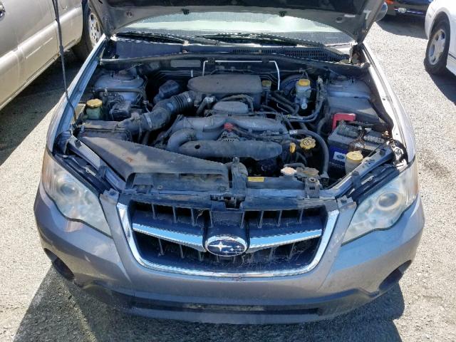 4S4BP61C096325656 - 2009 SUBARU OUTBACK 2. GRAY photo 7